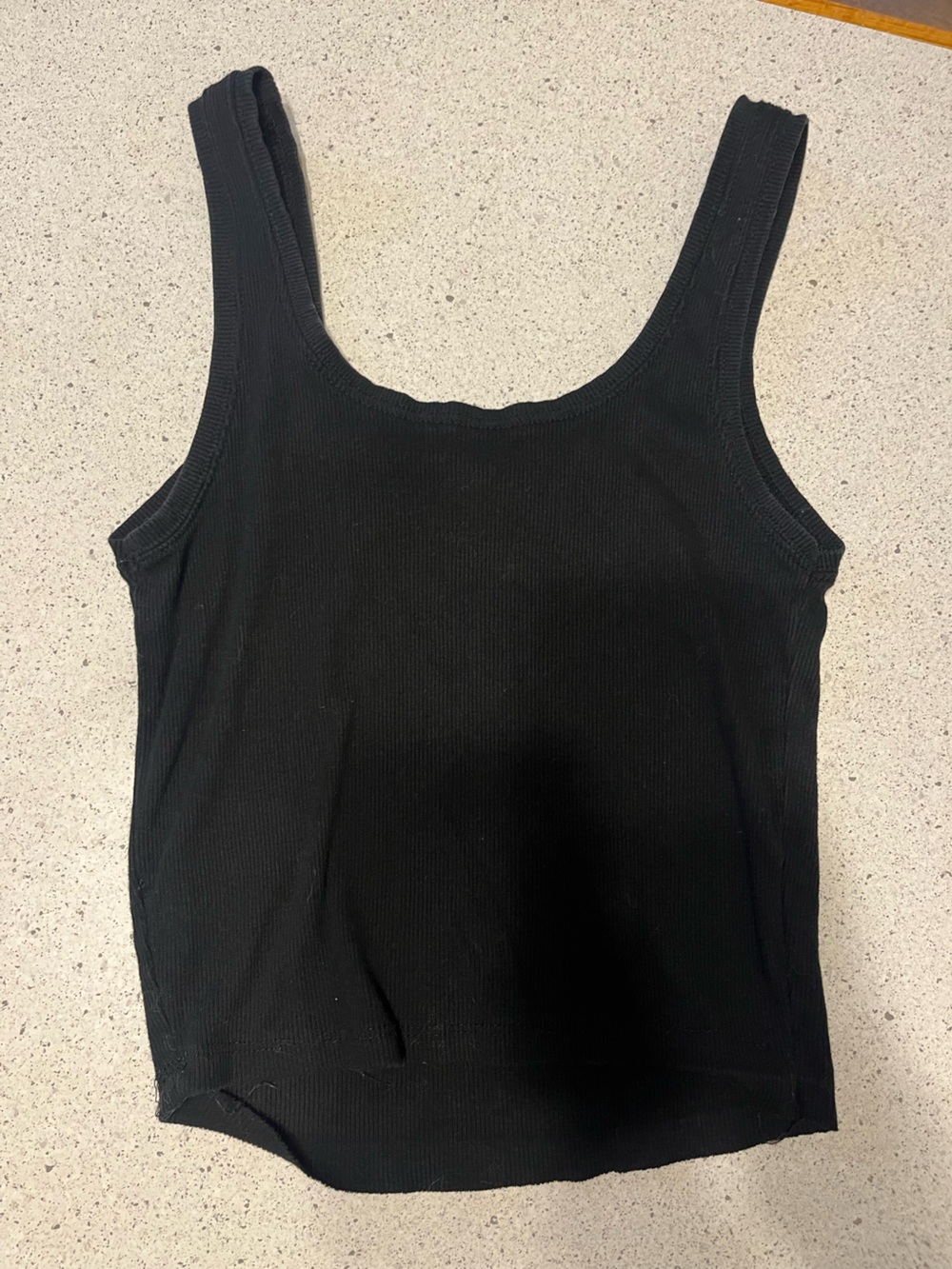 Wild Fable Black Ribbed Crop Tank Top
